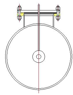 單個測點安裝結(jié)構(gòu)簡圖（當(dāng)管道尺寸小于300mm選用）